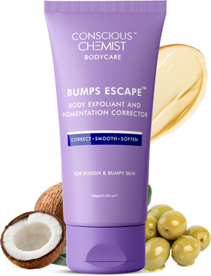 Conscious Chemist Exfoliating Body Cream | AHA, BHA & Urea | For Pigmentation & Strawberry Skin(100 g)