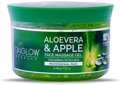 OXYGLOW Alovera Apple Face Massage Gel-For Natural Glowing,Healthy Skin,Deeply Nourishes(200 g)