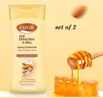 Zailie nourishing Honey and Almond Body Lotion set of 2(200 ml)