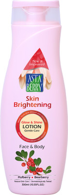 ASTABERRY Skin Brightening face & Body Lotion- Goodness Of Mulberry & Bearberry(300 ml)