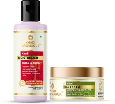 khadi ORGANIQUE Rose & Honey Face Moisturizer And Day Cream For Skin Brightening(260 g)