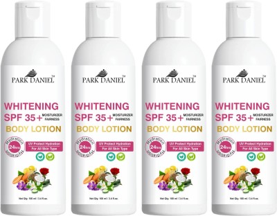 PARK DANIEL Skin Whitening SPF 35+ Detan Moisturizing Body Lotion Pack 4 of 100 ML(400 ML)(400 ml)