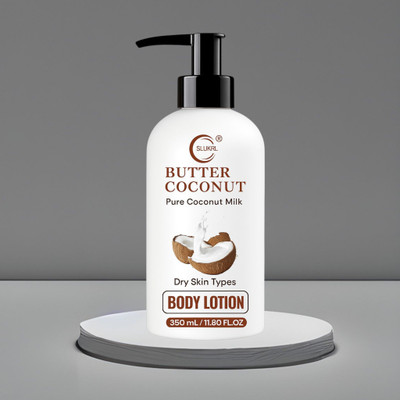 slukrl Coconut Milk Body Serum Lotion – Instant Relief for Dry Skin (Pack of 1)(350 ml)