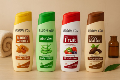 BLOOM YOU Hydra Glow Moisturizing Lotion Set – 4 Variants(400 ml)