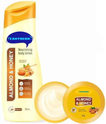 Earthcon Almonds with Honey Nourishing Body Lotion & Moisturising Cold Cream(150 ml)