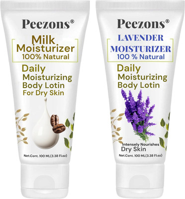 Peezons Milk With Lavender Body Lotion for Smooth And Healthy Skin(200 ml)
