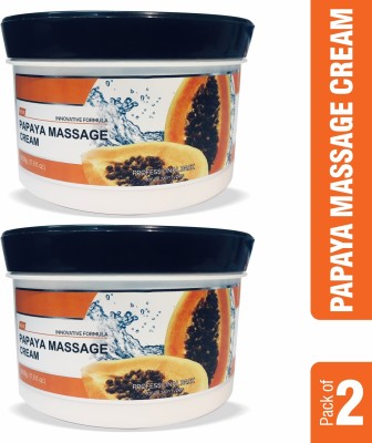 OXYGLOW Herbals Papaya Massage Cream 200 gm (Pack of 2)(400 g)