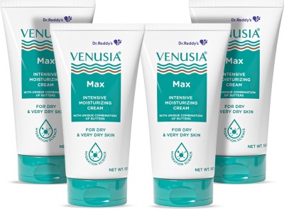 venusia Max Intensive Moisturizing Cream For Dry Skin ,150 gm x pack of 4(600 g)