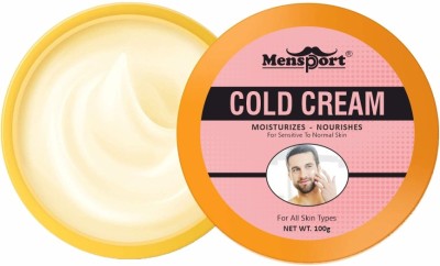 Mensport Non-Sticky Cold Cream with Olive Oil & Vitamin E for winter Pack 1 of 100 Grams(100 ml)