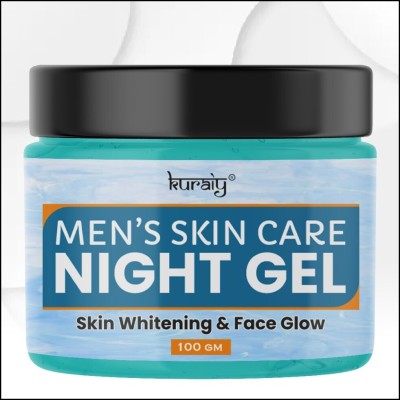 kuraiy Men’s Night Gel Skin Whitening & Skin Glow Face Gel for All Skin Types(100 g)