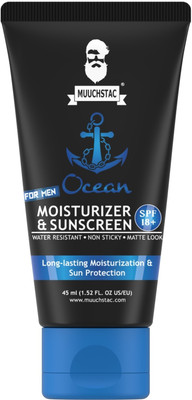 MUUCHSTAC Men’s Ocean Moisturizer & Sunscreen Matte Look Cream with Turmeric & Aloe Vera(45 ml)