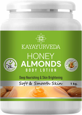 KAYAYURVEDA Honey Almond Body Lotion for Deep Nourishing & Skin Brightening(1 kg)