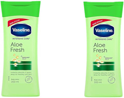 Vaseline Intensive Care Aloe Fresh Body Lotion 200ml PacK of 2(400 ml)