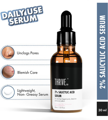 ThriveCo 2% Salicylic Acid Serum for Acne Control, Clogged Pores, Dead Skin, Excess Sebum(30 ml)