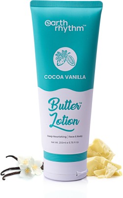 Earth Rhythm Cocoa Vanilla Face & Body Lotion, Deep Moisturization for Dry Skin- 200ml(200 ml)