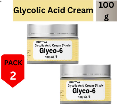 Buy TYA Glycolic 6 Cream 100g Pack of 2 | Acne Marks & Dark Spot Care Formula(100 g)