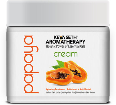 KEYA SETH AROMATHERAPY Papaya Moisturizer Cream Brightening & Anti Blemish,Papaya Enzyme + B5 Men/Women(50 ml)