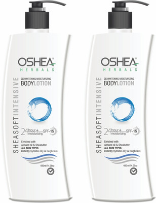 Oshea Herbals Sheasoft Intensive Body Lotion Pack of 2 x 400milliliters(800 ml)