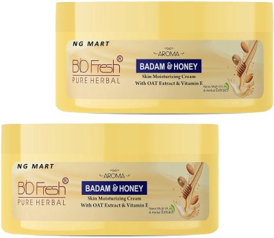 NG MART BioFresh Herbal Badam & Honey Body Cream PACK OF - 2(400 ml)