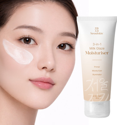 Seoulskin 3-in-1 Milk Glaze Face Moisturizer Primer Illuminator for Glowing Skin Hydrating(60 g)
