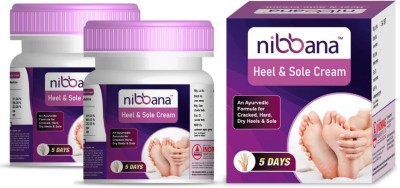 Nibbana Heel and Sole Cream for Dry and Cracked Feet (Pack of 2), Herbal Foot Cream(50 ml)