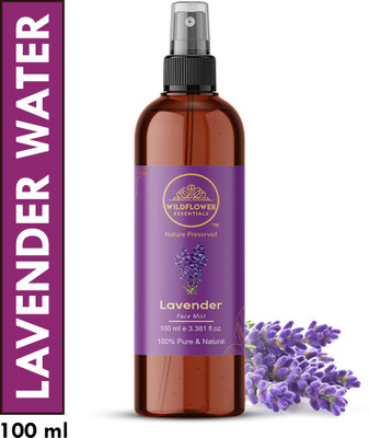 Wildflower essentials Lavender Water Hydrating Cleansing Calming Refreshing Toner For Sensitive Skin Face Wash(100 ml)