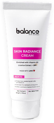 balance skin science Skin Radiance Face Cream Enriched With Niacinamide Licorice Extract And SPF 50gm(100 ml)