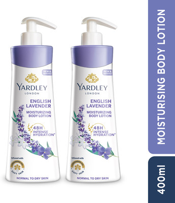 Yardley London by Wipro English Lavender Moisturizing Body Lotion With Germ Shield and Floral Extracts(800 ml)