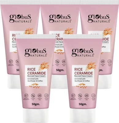 Globus Naturals Rice Ceramide Revival Face Cream, Suitable For All Skin Types, Set of 5(250 g)