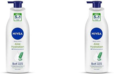NIVEA ALOE HYDRATION BODY LOTION 400 ML X 2 QTY NEW
