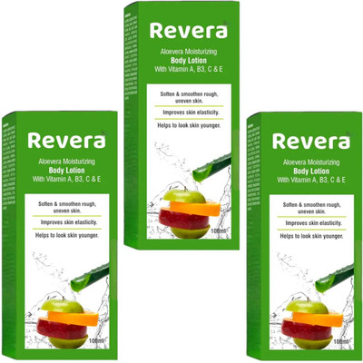 Revera BODY LOTION ALOEVRA FOR SOFTEN & SMOOTHEN ROUGH SKIN PACK OF 100ml x 3(300 ml)