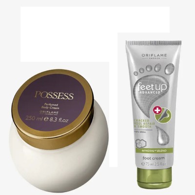 Oriflame Sweden POSSESSPERFUMED BODY CREAM & FEET UP ADVANCED FOOT CREAM COMBO SET(325 ml)