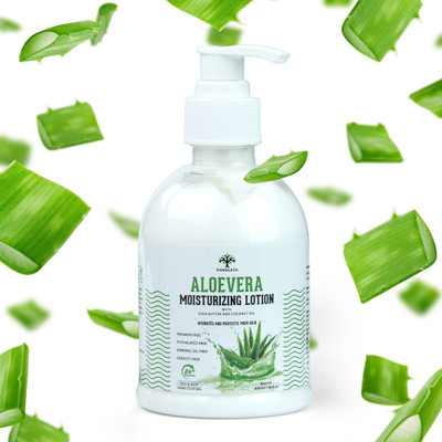 Vanalaya Alovera Moisturizing Lotion with shea butter Vitamin E and coconut oil Mositurizer 300ml(300 ml)