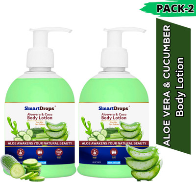 smartdrops Body Lotion with the Healing Power of Aloe Vera for Nourished & Hydrated(500 ml)