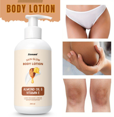 Sonavi Almond Oil Lotion | Lightweight & Gentle | For Smooth & Smooth Skin(200 ml)