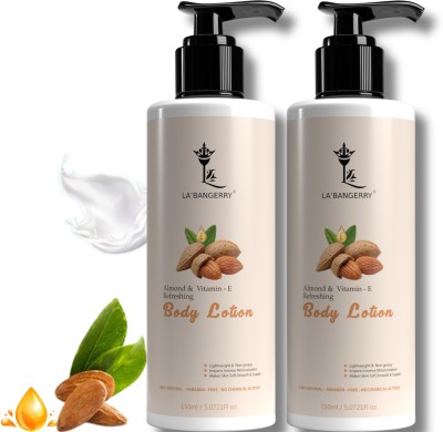 La'bangerry Intensive Deep Moisture Body Lotion With Almond And Vitamin E (pack of 2)(300 ml)