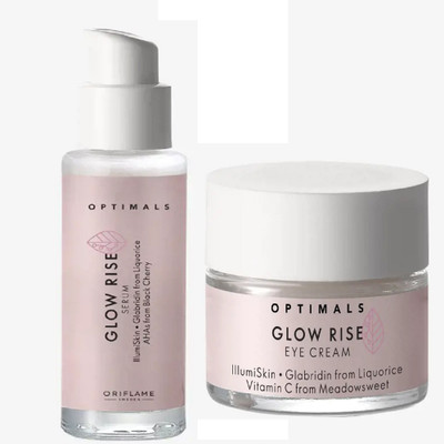 Oriflame Sweden OPTIMALS GLOW RISE SERUM & GLOW RISE EYE CREAM COMBO SET(45 ml)