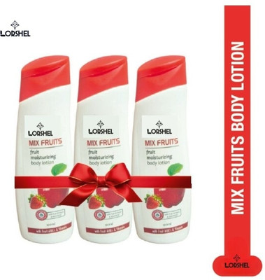 LORSHEL 3pc 100 ml each Mix Fruits Body lotion Resilient(300 ml)