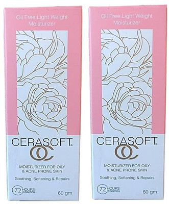 Cerasoft OC Moisturizer – Oil-Control & 72-Hour Hydration for Oily | Pack of 2(60 ml)
