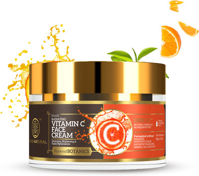 KHADI NATURAL Vitamin C Face Cream | Reducing Dark Spots | Protect dullness | Powered Botanics(50 g)