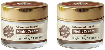 AURUM HERB Advanced Repair Night Cream – For Brightening & Firm Skin (30 ml, Pack of 2)(60 ml)