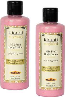 MEGHDOOT Ayurvedic Mix Fruit Body Lotion For Dry Skin & Pigmentation with 210ML(0.42 kg)