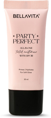 BELLAVITA Party Perfect All-in-one Tinted Moisturizer with SPF 30 | Light shade(30 ml)