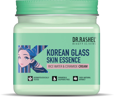 DR.RASHEL Korean Glass Skin Essence Cream | Infused with Rice Water and Ceramide |(380 ml)