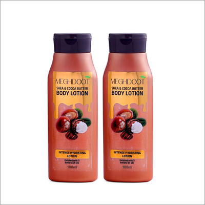 MEGHDOOT Shea and Cocoa Butter Intense Hydrating Body Lotion (100ml)Pack of 2(200 ml)