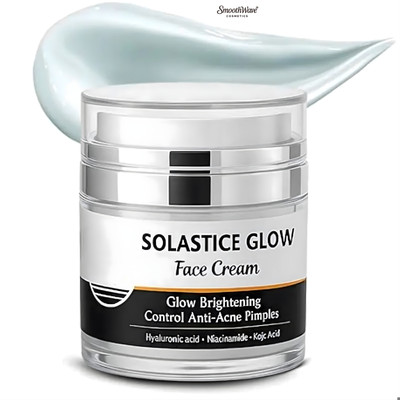 SmoothWave Cosmetics Solastice Glow Face Cream for Brightening, Anti-Acne, Pimple Control a.5(50 g)
