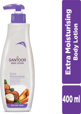 Santoor Body Lotion for Extra Moisturising With Sandalwood Extracts(400 ml)