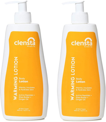 Clensta Warming Body Lotion | Instant Warmth, Deep Hydration & SPF 30 defense 800ml(800 ml)