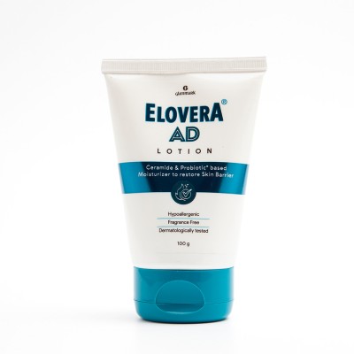 Elovera AD Moisturising Lotion with Ceramides & Probiotic|Restores Skin Barrier(100 g)