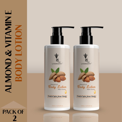 La'bangerry Almond & Vitamin E Body Lotion for Smooth Hydration(300 ml)